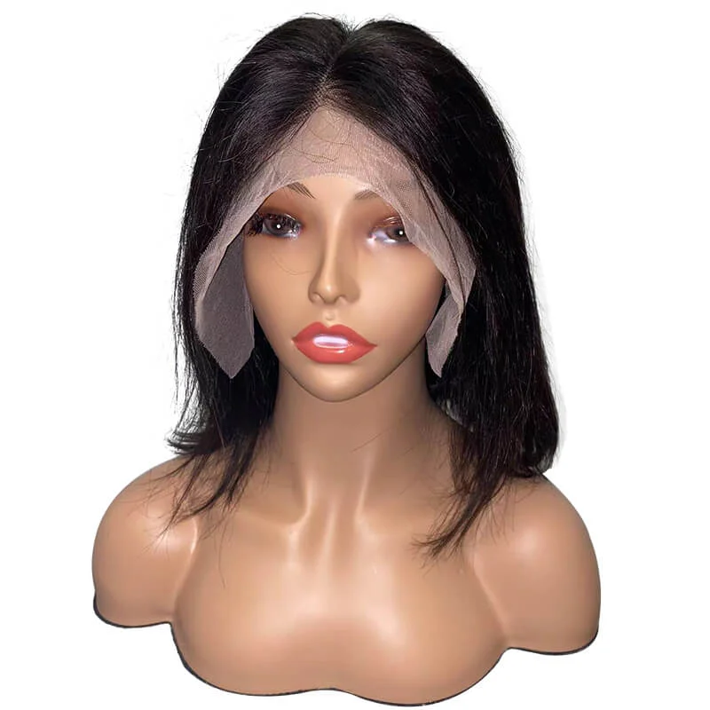 Wig for wild flair-150% density Brazilian premium 13x4 lace frontal bob wig