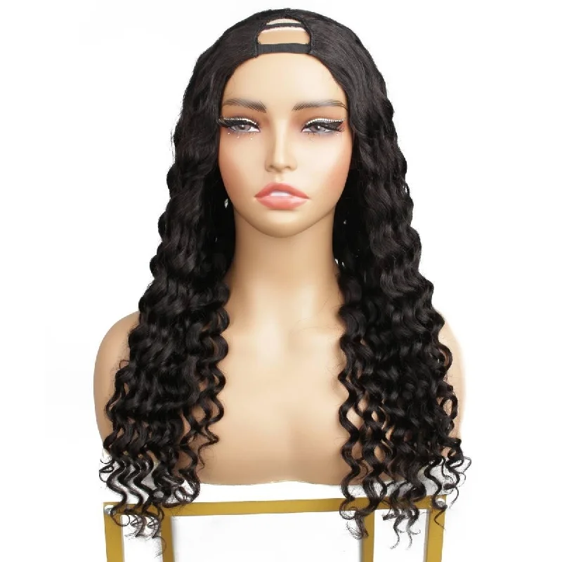 Lace wig for dry days-30 inch Beach Wave V Part Wig