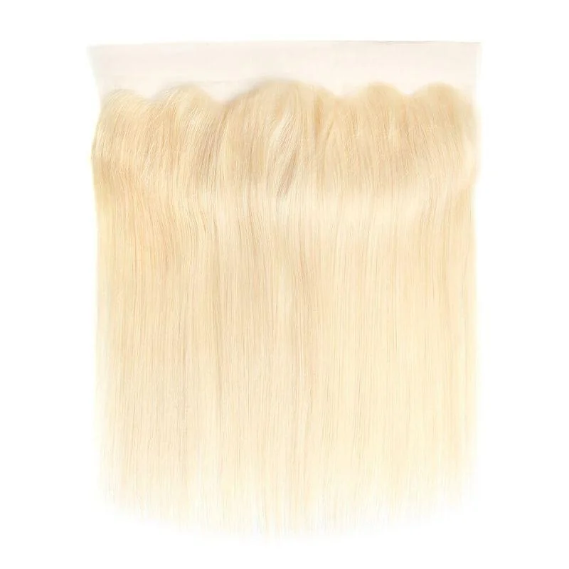 Lace front wig remover-Brazilian Blonde Straight 13x4 Transparent Frontal