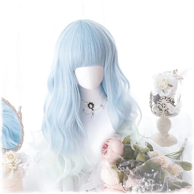 Wig for rare vibe-Baby Blue Wavy Wig