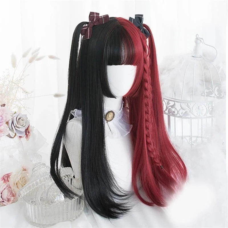 Wig for funky vibe-Black & Red Wig