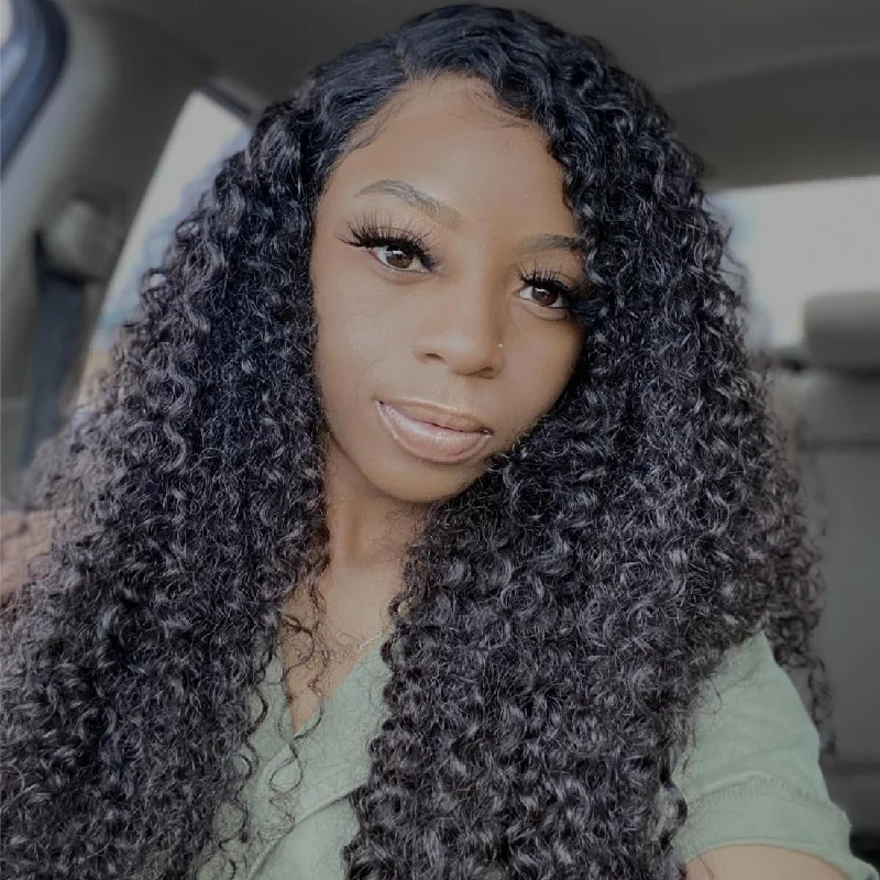 Layered wig for flair-Brazilian Kinky Curly Bundle Deals