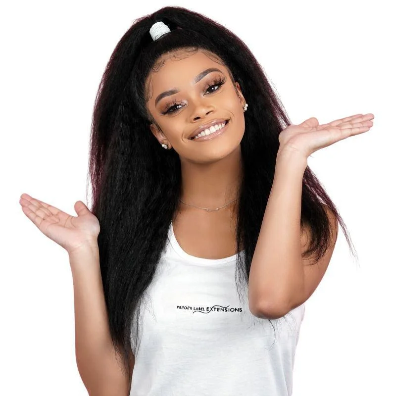 Wig for bright flair-Brazilian Kinky Straight Bundles