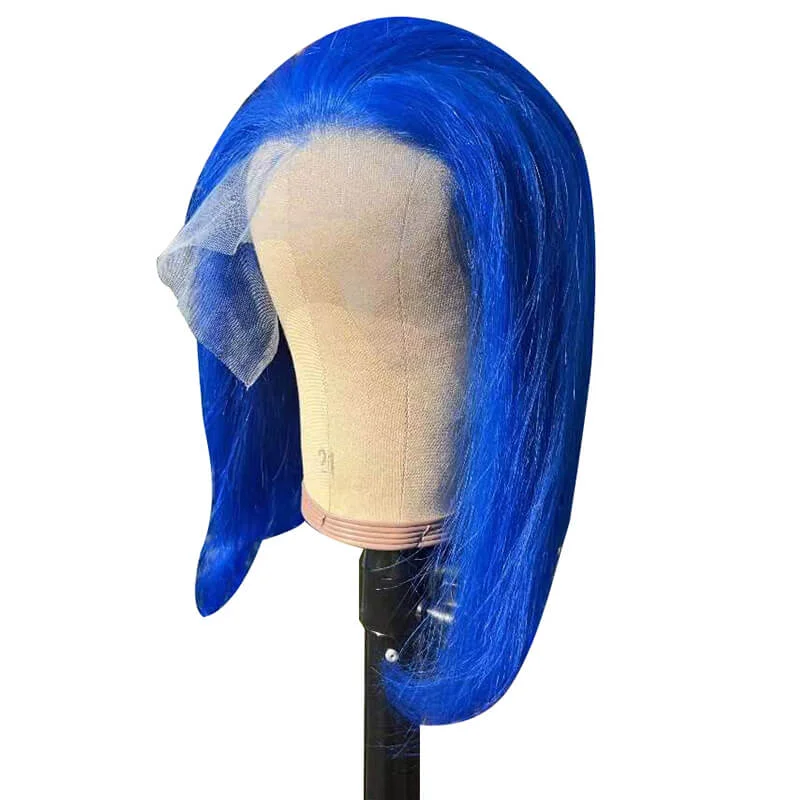 Wig for clean volume-Customized Colored Brazilian Bob Style 13x4 Lace Frontal Wig