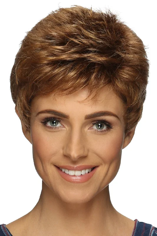 Short red wig with shine-Estetica Wigs - Petite Nancy