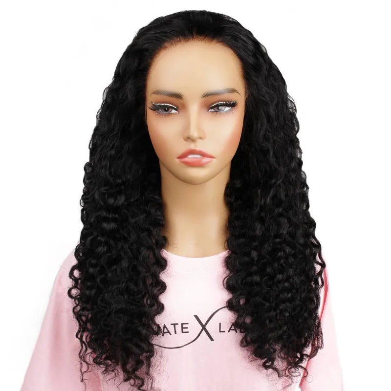 Wig for tidy vibe-Jet Black Deep Wave 13x4 HD Lace Front Wig