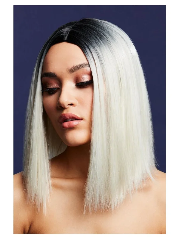 Short bob wig for style-Kylie Wig - Two Toned Blend, Ice Blonde