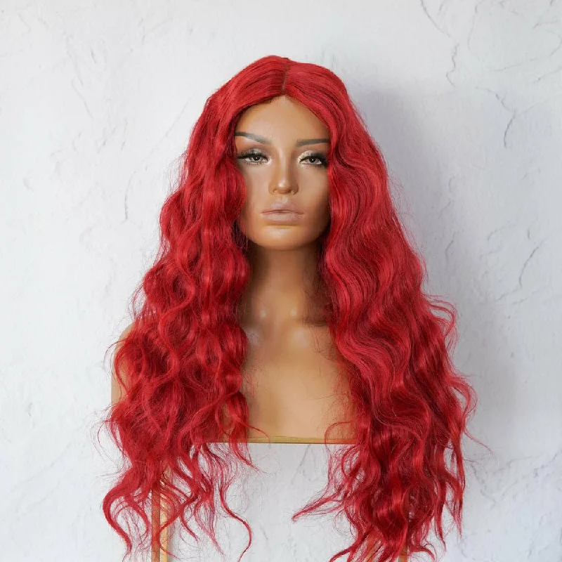 Synthetic wig for kids-LINDA Red Cap Front Wig