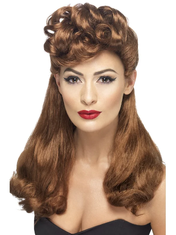 Wig for bold style-Lucille 40'S Vintage Wig Auburn