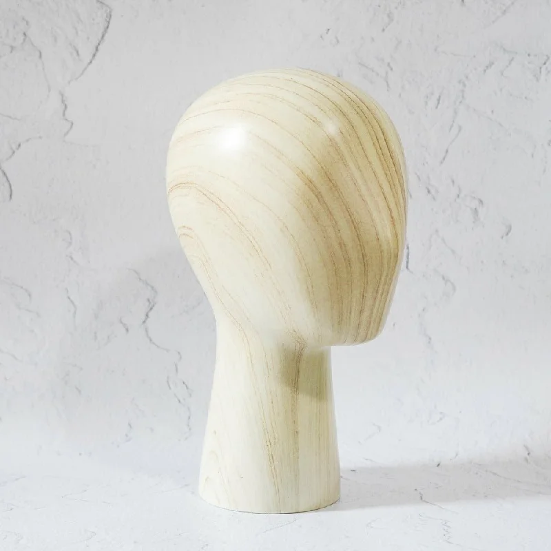 Full lace wig with bangs-Luxe Wood Finish Wig Stand