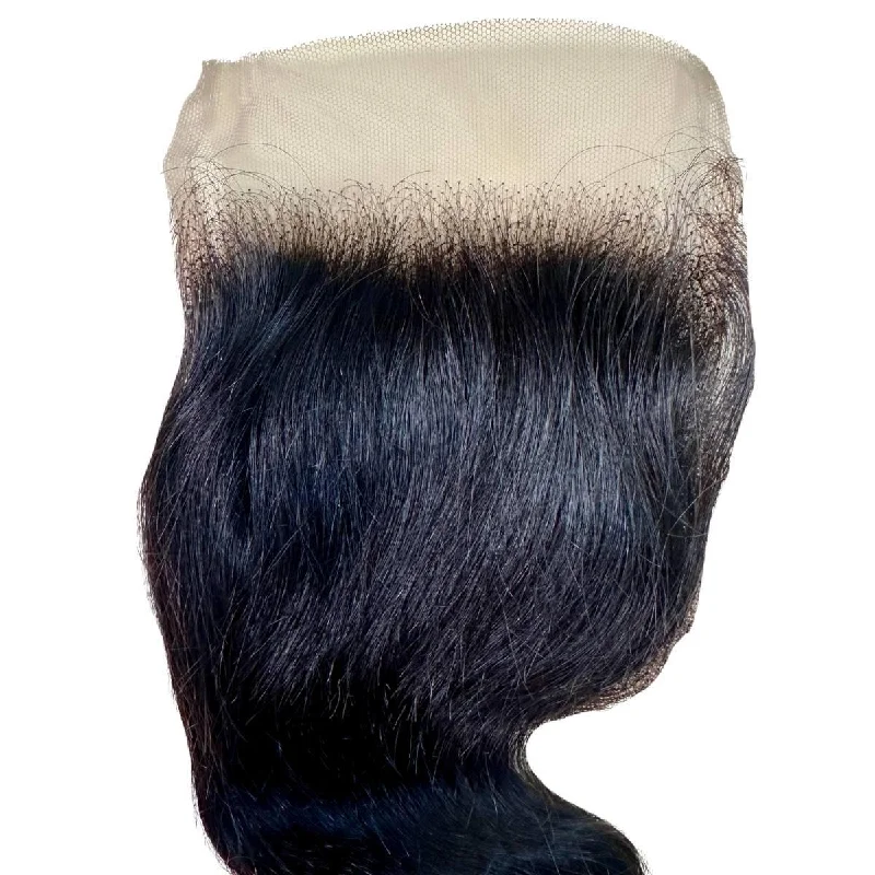 Short blonde wig with texture-Malaysian Body Wave 4x4 Transparent Closure