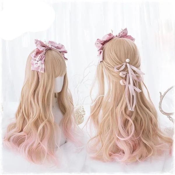 Wig for breezy vibe-Strawberry Blond Long Wig