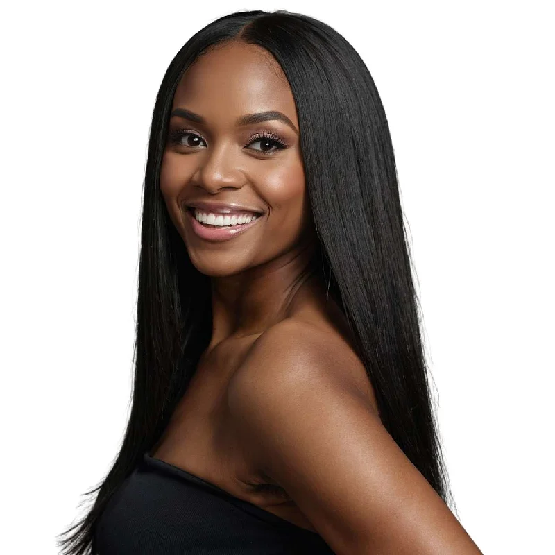 Jet black wig with waves-Vietnamese Straight Raw Bundle Deals