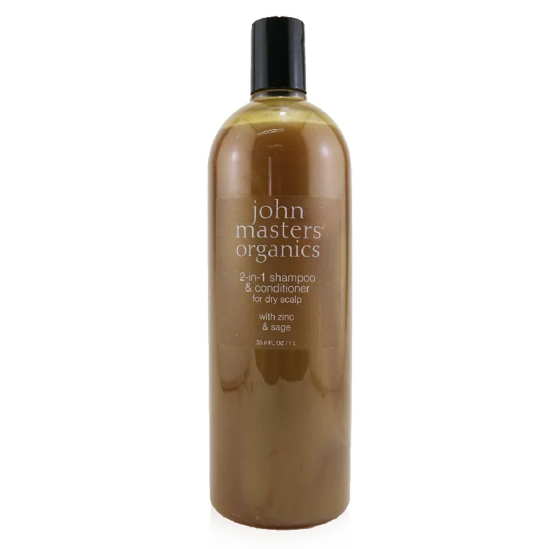 John Masters Organics 2-in-1 Shampoo & Conditioner For Dry Scalp with Zinc & Sage  1000ml/33.8oz