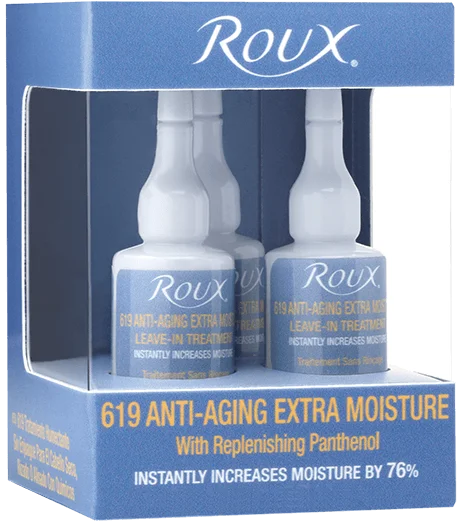 Keratin-infused hair care-Roux 619 Anti Aging Extra Moisture 3 Pack