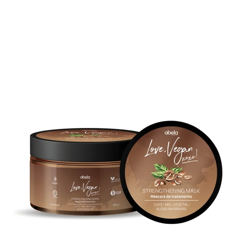 Hair care products with hyaluronic acid-Love Vegan Coffee Dry Hair Deep Treatment Mask 300g - Abela Cosmetics