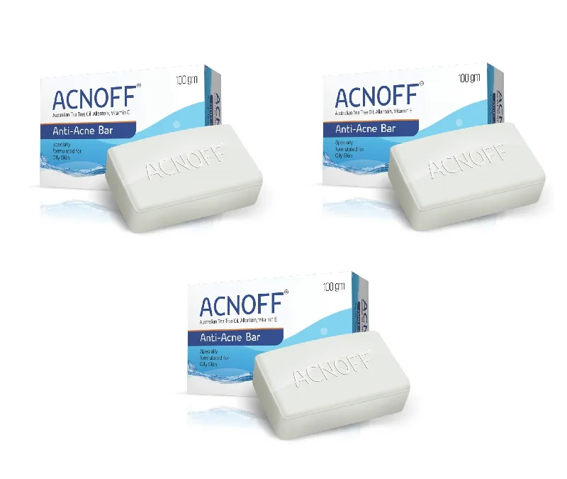 Coastal wave spray-Acnoff Anti-Acne Bar 100gm Pack of 3