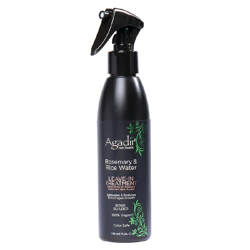 Firming spray-Agadir 100% Organic & Vegan Rosemary & Rice Water Leave-In Hair Treatment w/ Bond Builder (178ml/6oz)