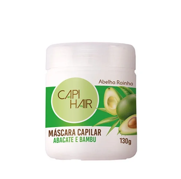 Hair care tips for aging scalp-Avocado Bamboo Abacate Bambu Strenghtening Hair Mask 130g - Abelha Rainha