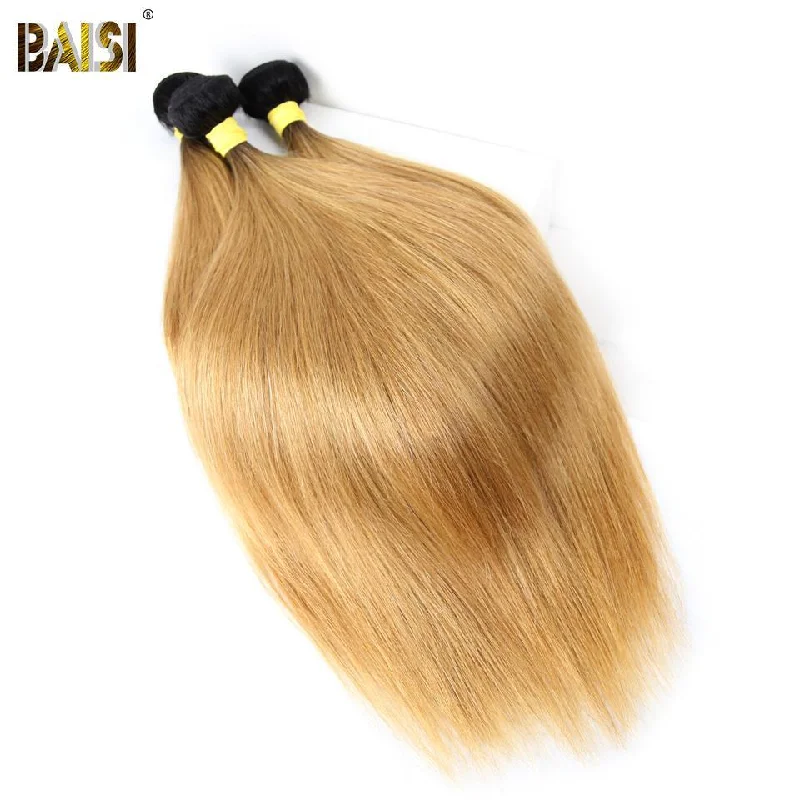 real person hair ring red detail-BAISI Eurasian Straight 1B/27# Color Hair Human Hair 10A Grade