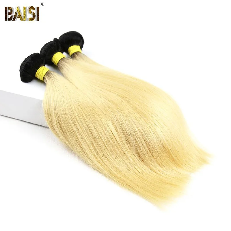 real person hair ring ombre effect-BAISI Eurasian Straight 1BT613# Color Hair Human Hair 10A Grade