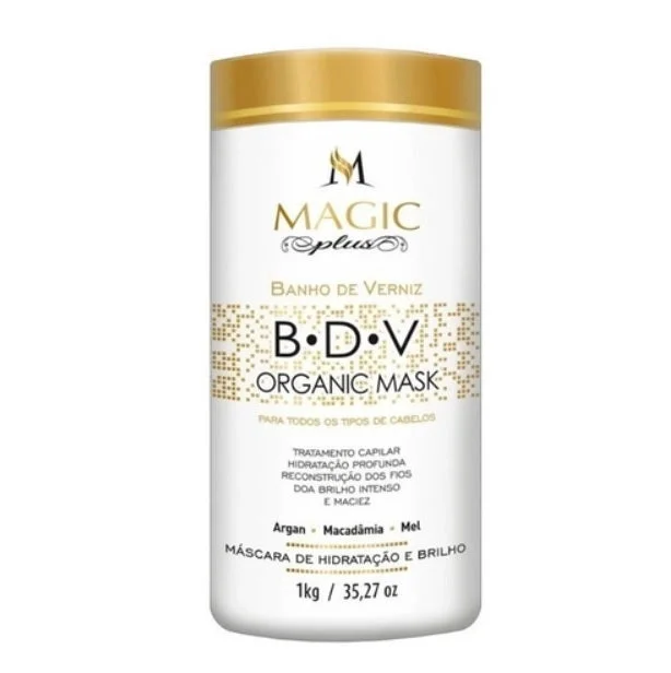 Hair care tips for scalp cleansing-BDV Organic Varnish Bath Deep Hair Mask Straightening Volume Reducer 1kg - Magic Plus