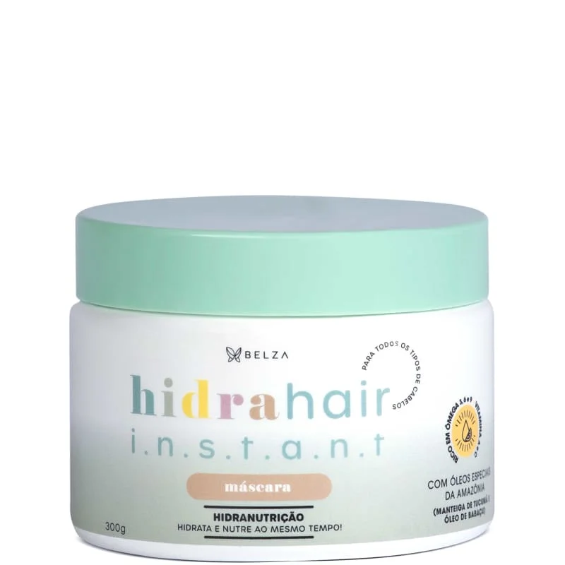 Hair care products with amino acids-BELZA Hidrahair Instant Hydranutrition- 300ml Capillary Mask