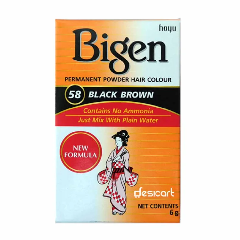 Lace adhesive cleaner-BIGEN 58 BLACK BROWN HAIR -6G