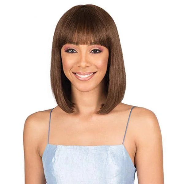 real person hair ring geometric shape-Bobbi Boss 100% Human Hair Wig - MH1260 ALLIE