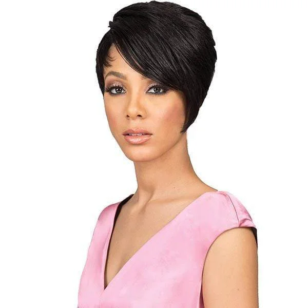 real person hair ring date band-Bobbi Boss 100% Human Hair Wig - MH1261 MONIQUE