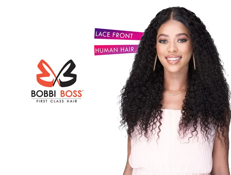 real person hair ring memory ring-BOBBI BOSS LACE WIG 100% UNPROCESSED HUMAN HAIR - MHLF677 OCTAVIA