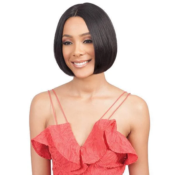 real person hair ring wide design-Bobbi Boss 100% Human Hair Swiss Lace Front Wig - MHLF802 EMA SHORT