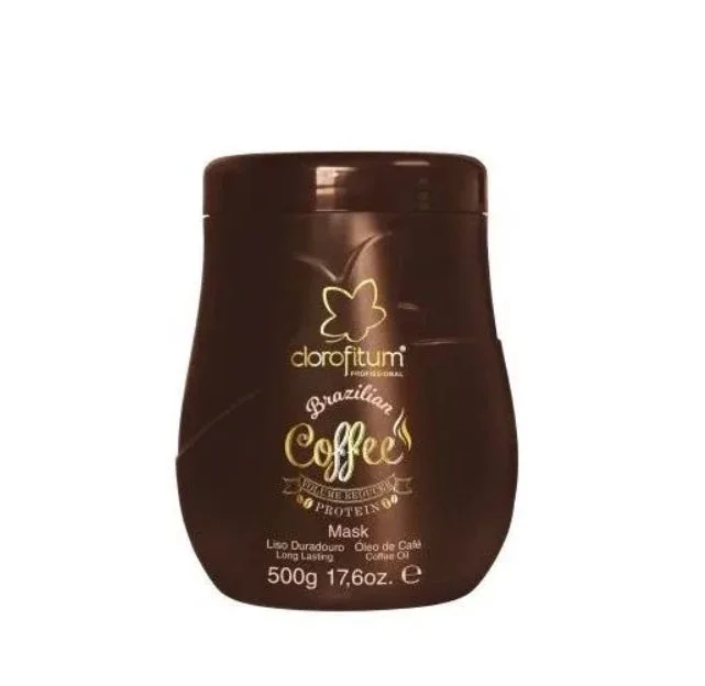 Hair care tips for pastel colors-Brazilian Coffee Moisturizing Anti Aging Hair Treatment Mask 500g - Clorofitum