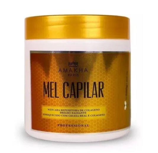 Hair care routine for dancers-Capillary Honey Collagen Repository Royal Jelly Brightness Mask 500g - Amakha