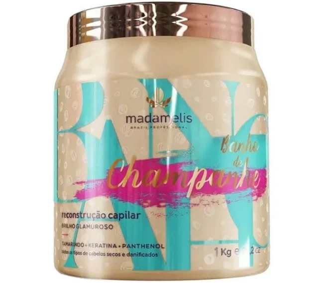 Hair care routine for dancers-Champagne Bath Glamorous Brightness Hair Mask 1kg - Madamelis