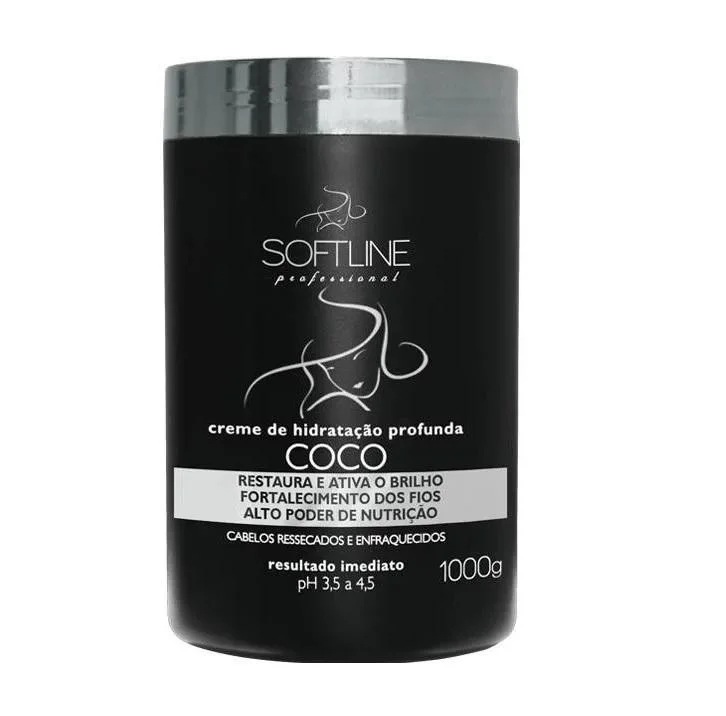 Hair care products with amino acids-Coconut Dry Brittle Hair Mousturizing Strenghtening Shine Mask 1Kg - Soft Line