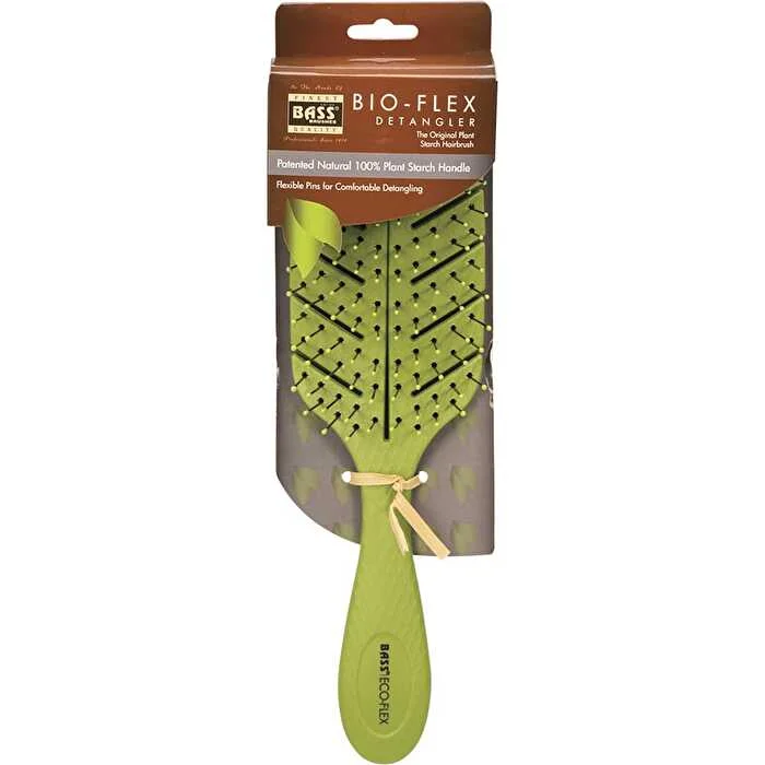 Bass Brushes Bio-Flex Detangler Hair Brush Green