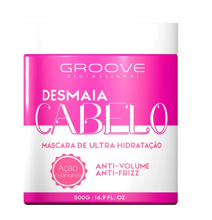 Best hair care for droopy curls-Desmaia Cabelo Ultra Hydration Anti Frizz Anti Volume Instant Mask 500g - Groove