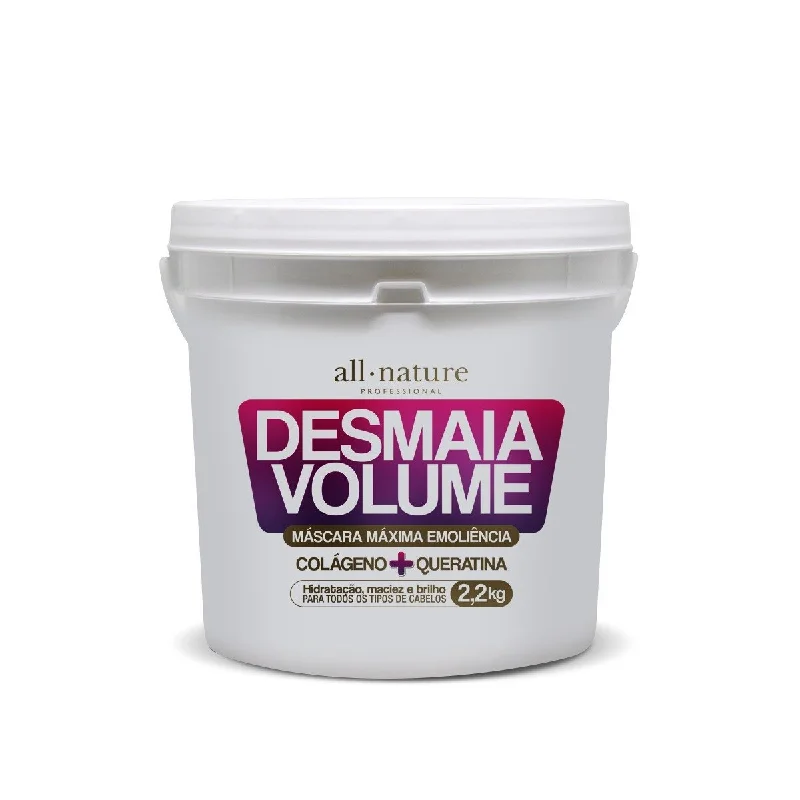 Hair care for beach hair damage-Desmaia Volume Keratin Collagen Maximum Emollience Mask 2,2Kg - All Nature