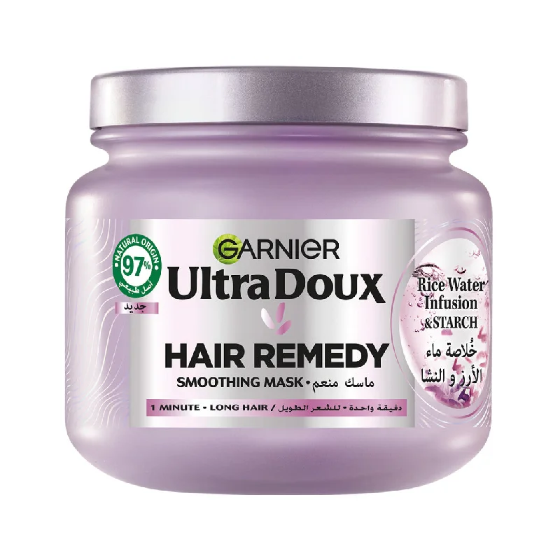 Body cream-Garnier Ultra Doux Rice Water Infusion & Starch Hair Remedy Mask, Smooth and Shine