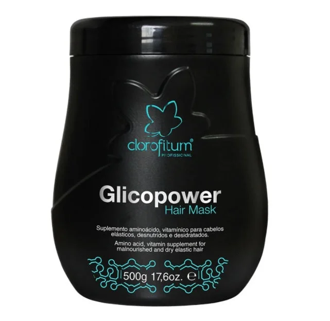 Affordable ethical hair care-Glicopower Supplement Nourishing Treatment 25 Actives Mask 500g - Clorofitum