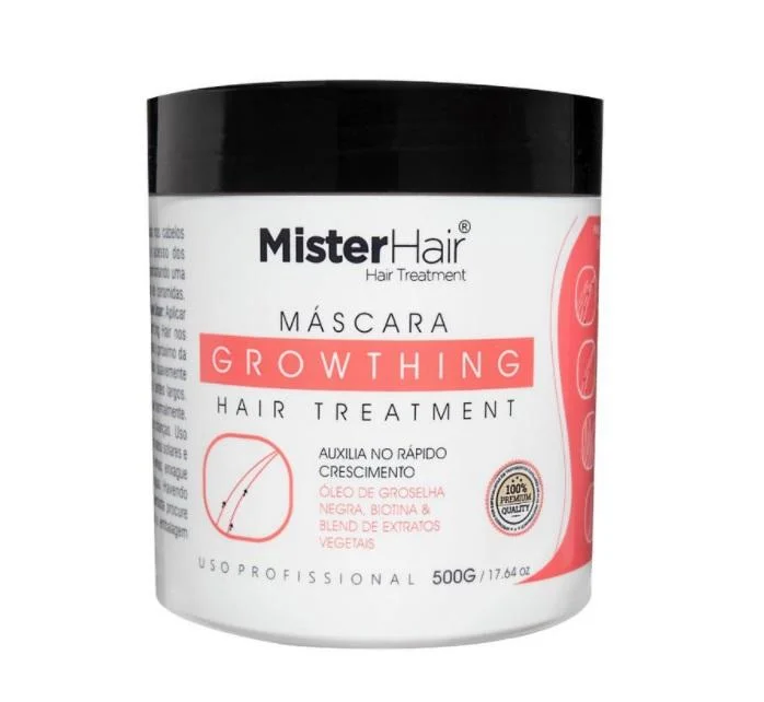 Hair care for yeast scalp issues-Growthing Blackcurrant Oil Biotin Vegetable Treatment Mask 500g - Mister Hair