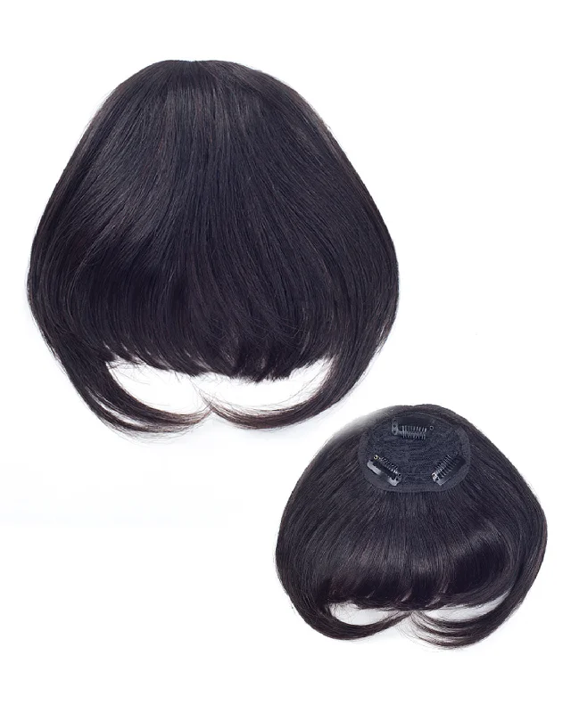 real person hair ring lightweight band-HH Remi Top Piece Bang | Remy Human Hair Wiglet by It's a Wig