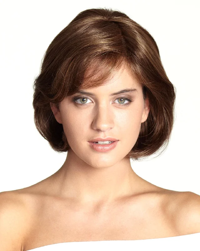 Synthetic wigs with feathered layers-Houston | Monofilament Synthetic Wig by Dream USA