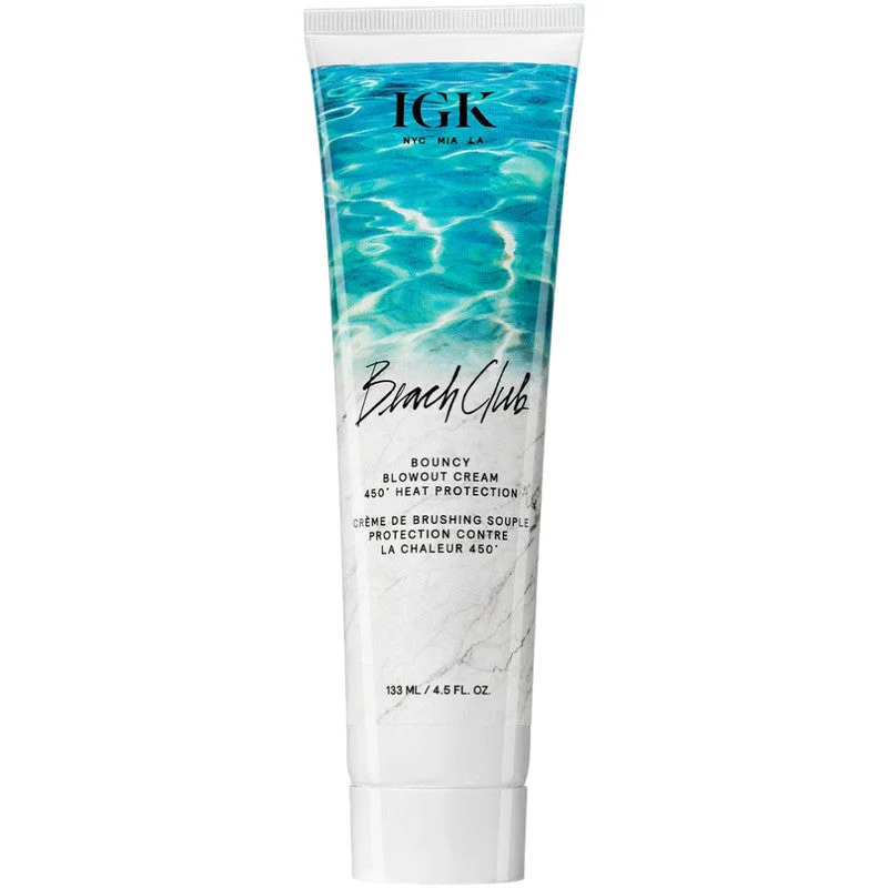 Hair care tips for spiral curls-IGK Beach Club Blowout Cream 4.5 oz