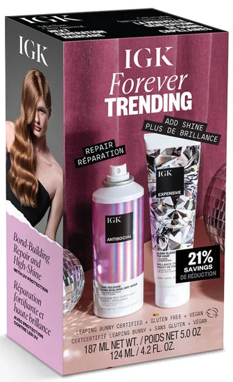 Best hair care for seasonal shedding-IGK Forever Trending Holiday Duo