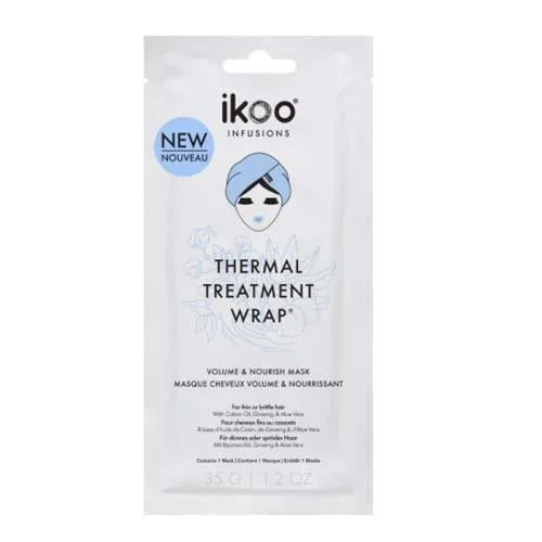 Best hair care for scalp greasiness-Ikoo Thermal Treatment Wrap Volume and Nourish 1.2 oz