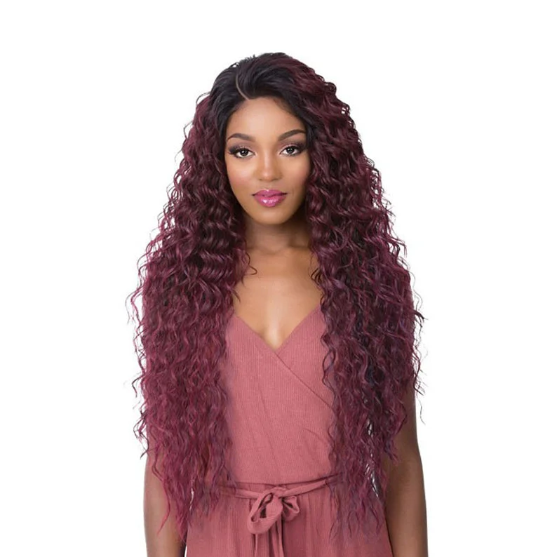 real person hair ring resin seal-IT'S A WIG Human Hair Mix 360 Lace Frontal Wig TAMARA