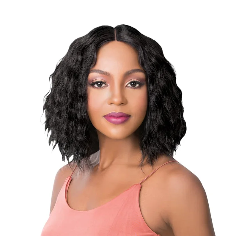 real person hair ring couple band-IT'S A WIG Brazilian Human Hair Swiss Lace Front Wig TIANA