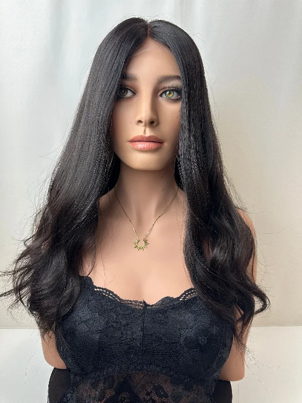 real person hair ring single edition-Jessie is a 10x10 whopper style topper, 19-22" layered length made with premium Euro quality human hair